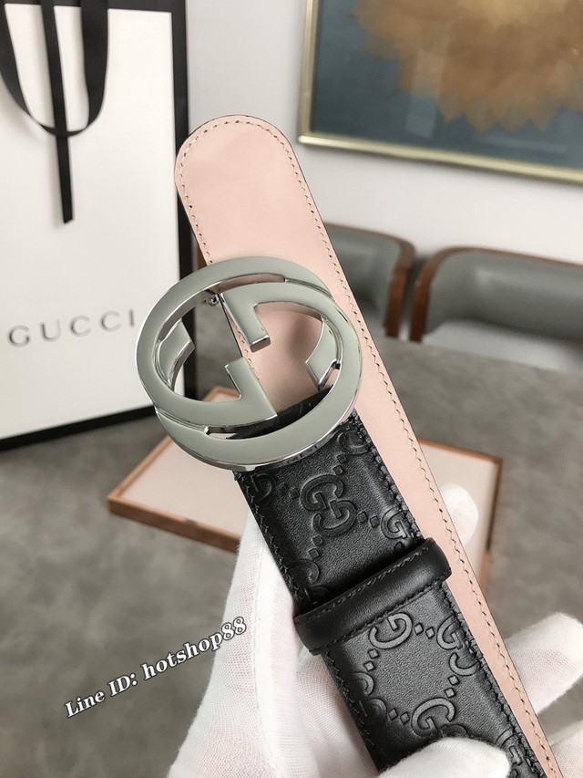 Gucci經典皮帶 古奇GG腰帶 411924  jjp1566